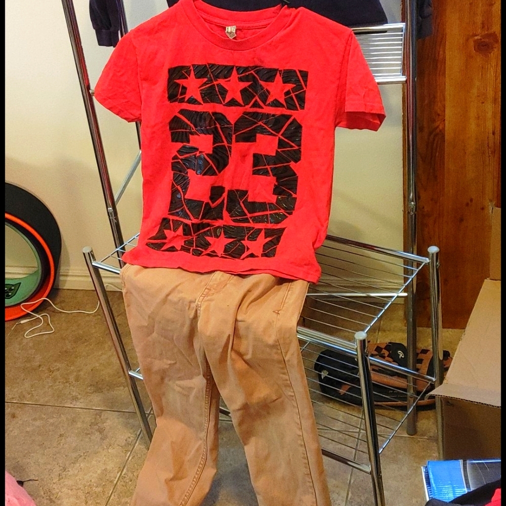 NEW CAT & JACK KHAKIS W/ ALLSTYLE JORDAN TOP